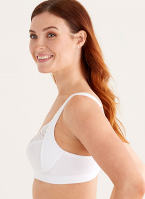 Delight Cotton Soft bra, White